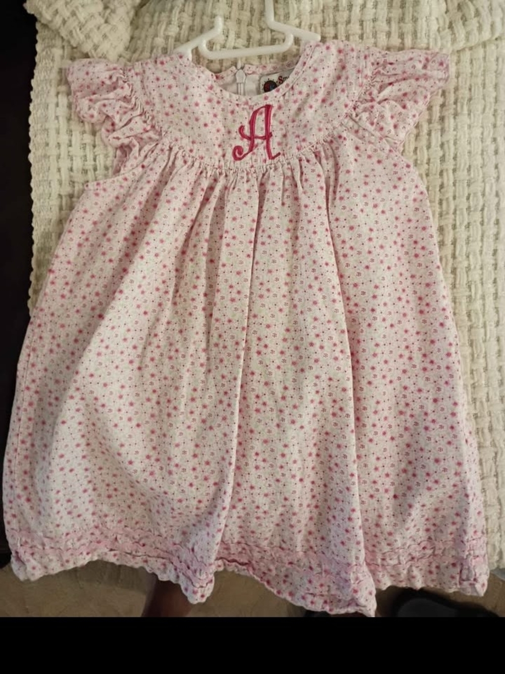 Adorable DRESS...PERSONALIZED with LETTER "A"... Size 3...by Smock Dot Kids